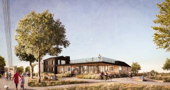 Perspective du nouveau bâtiment des terrasses 