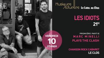 visuel concert du groupe les Idiots au clos le 10 février à 21h 