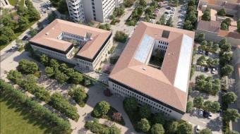 Perspective aérienne du nouveau pôle de formation