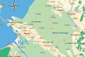 carte du marais de Brouage